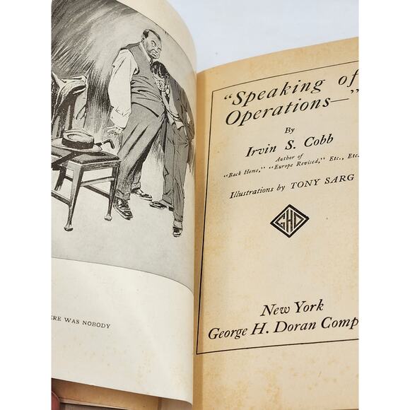 Perfectly Painless Speaking Of Operations By Irvin Cobb Illustrated Antiquarian - Picture 1 of 13